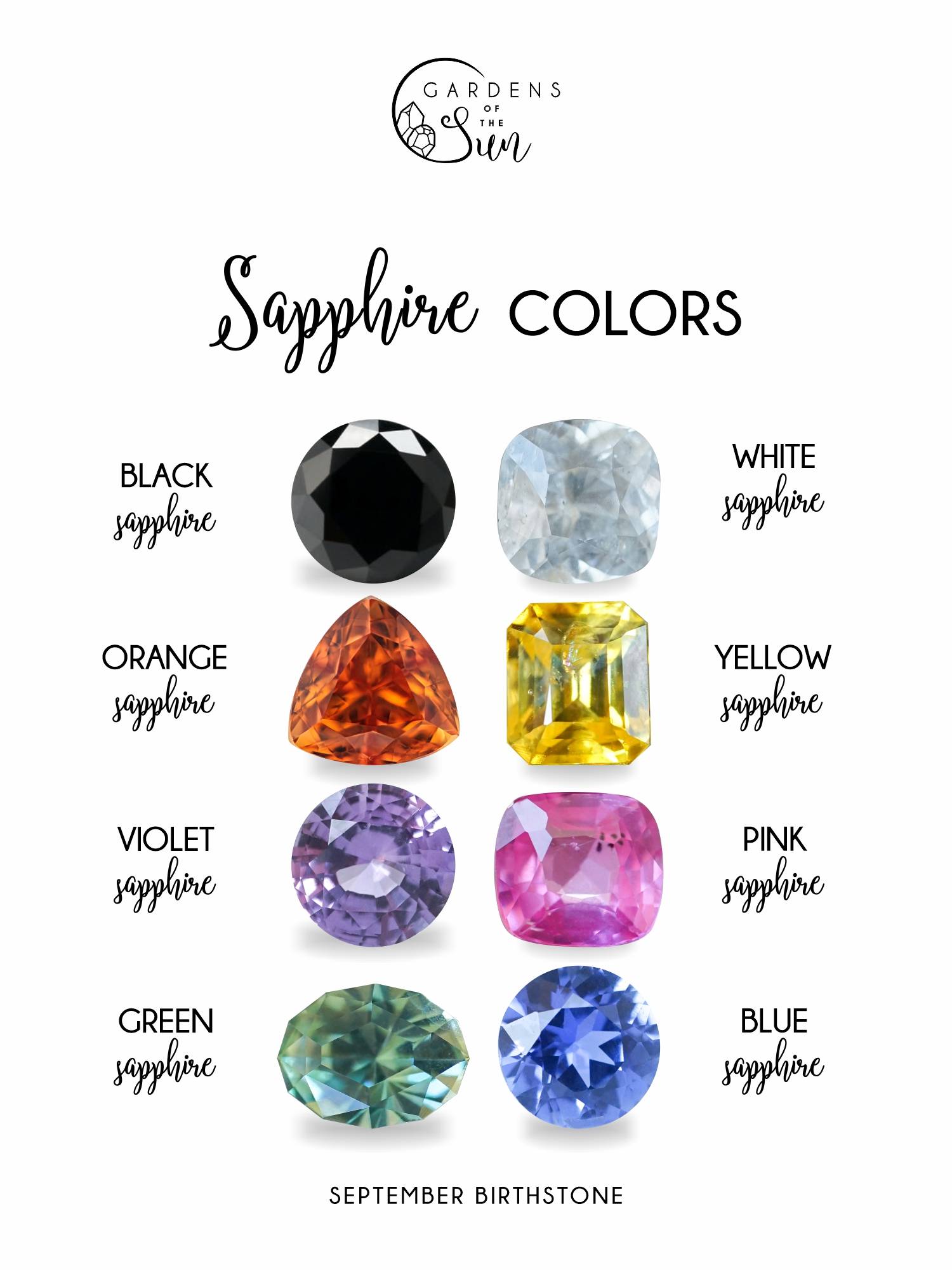 September Birthstone Sapphire Gardens of the Sun Ethical Jewelry